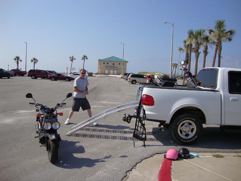 Unloading the Scooters