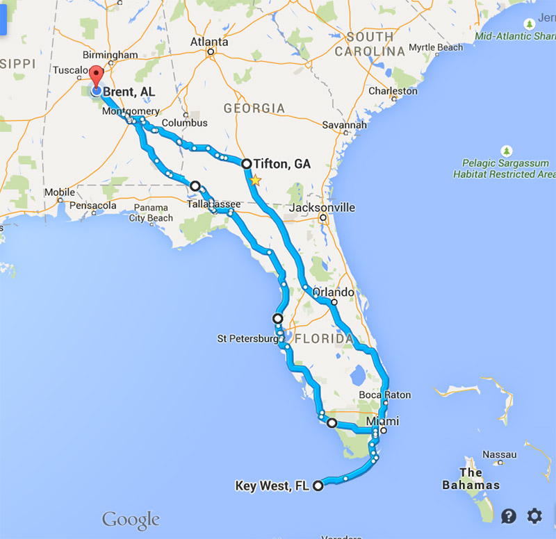 2015 Road Trip Route